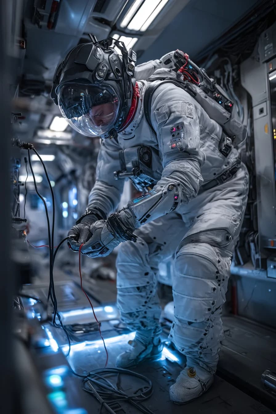 Cybernetische Wartung in der Schwerelosigkeit