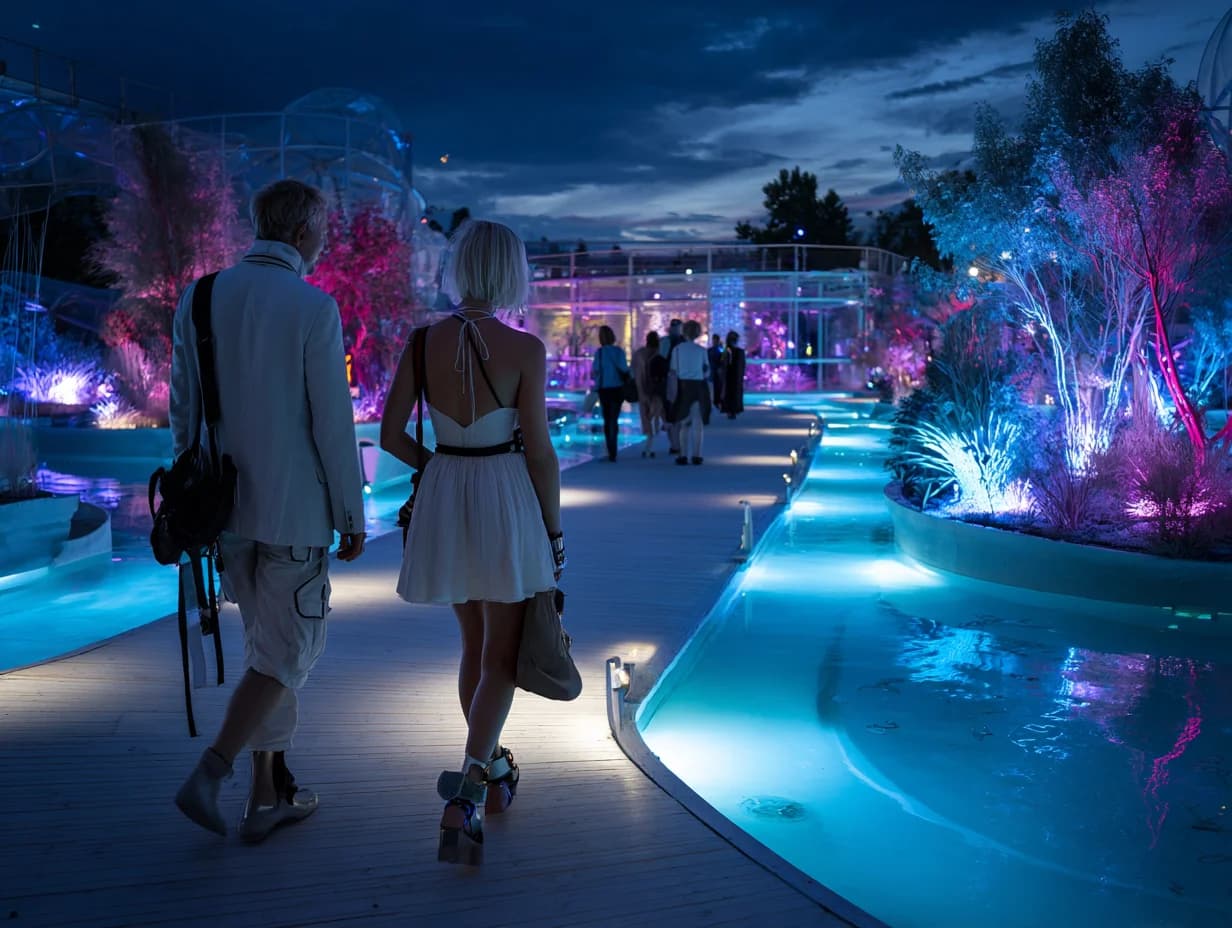 Neon-Gärten auf einer Generationen-Schiffs-Ark