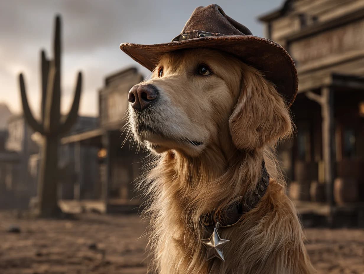 Der Hunde-Sheriff im Wilden Westen