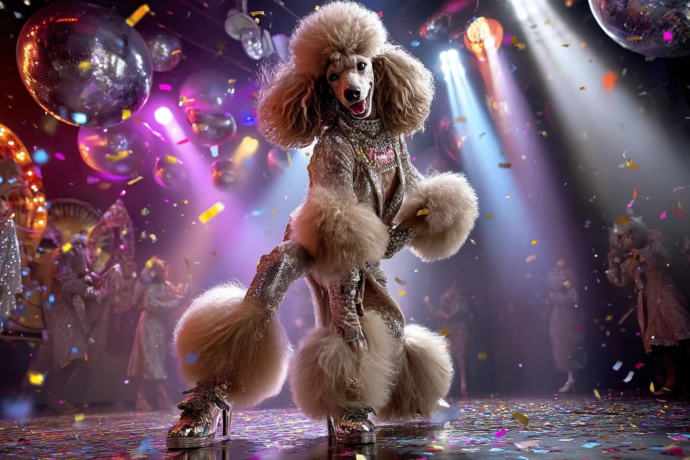 Der tanzende Hund im Musical-Fieber