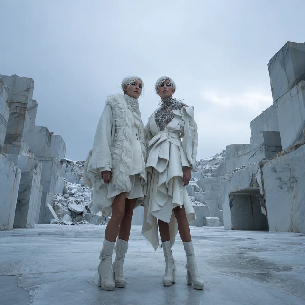 Frozen Marble Statues