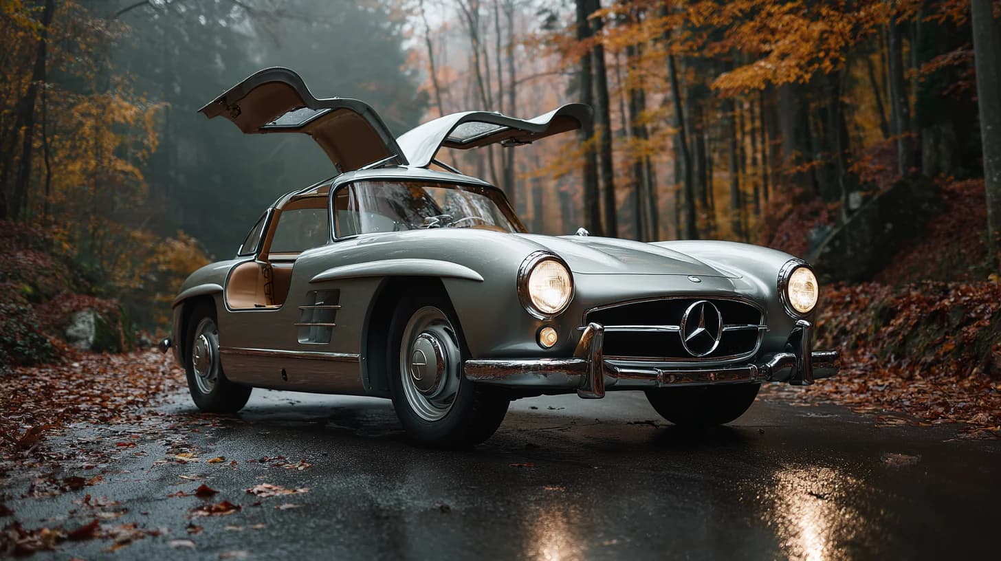 Mercedes Gullwing Autumn