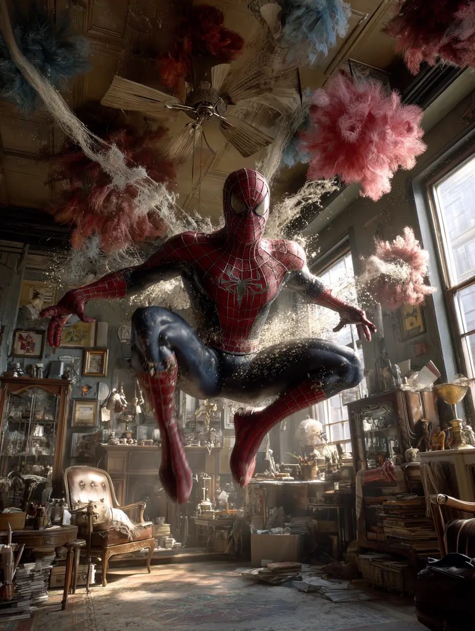 Spider-Man Ceiling Cleaning