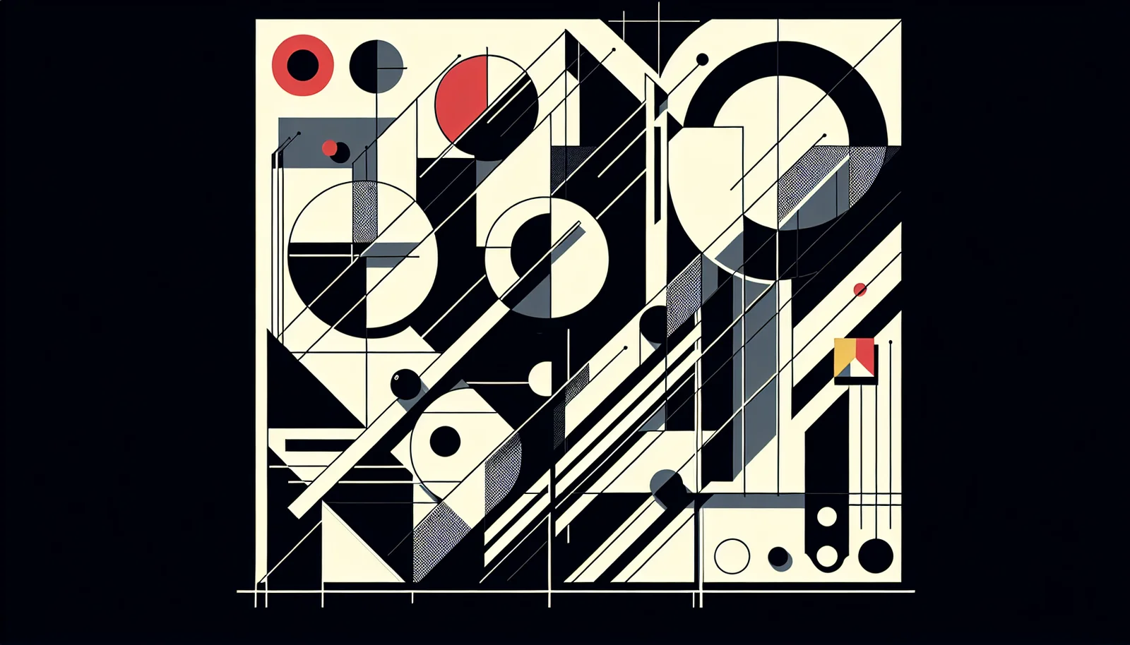 Bauhaus Geometrie in Hochkontrast