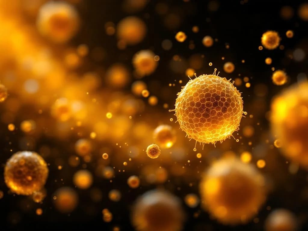 Funkelnder Blütenstaub wie Goldnuggets