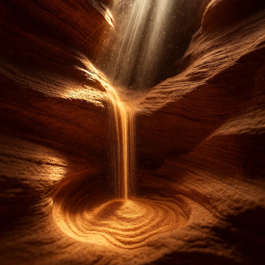 Sandwasserfall in mystischer Miniaturschlucht