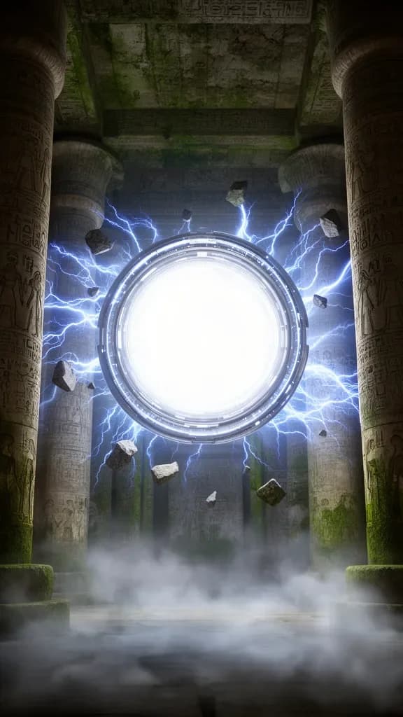 Mystisches Teleportations-Portal im Tempel