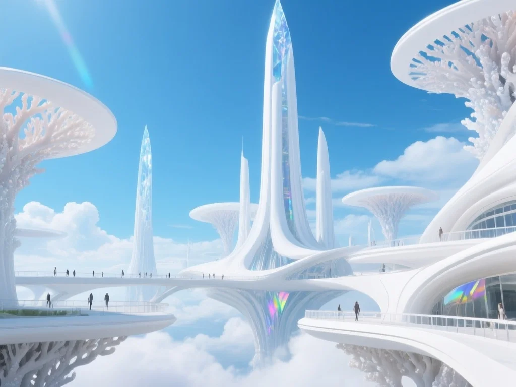 Organische Wolkentürme im Himmelslicht