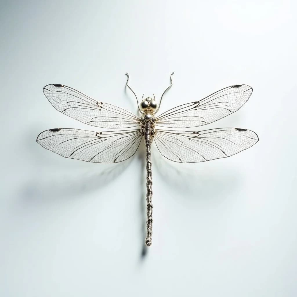 Filigrane Silberdraht-Libelle