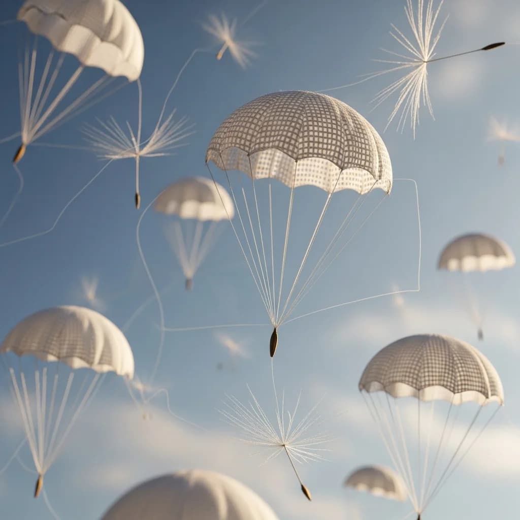 Magische Fallschirm-Pusteblume