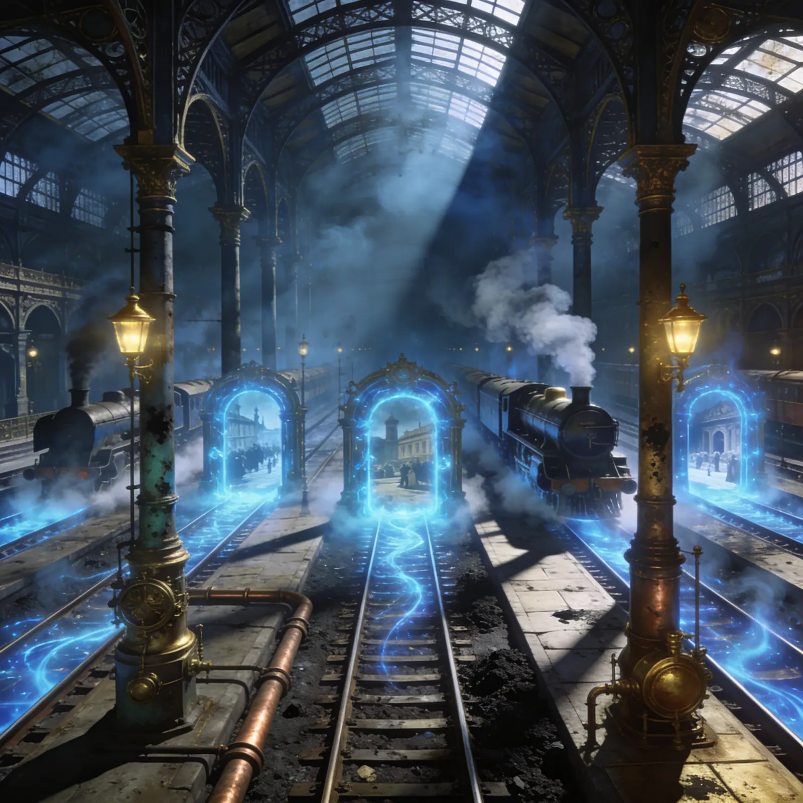 Mystischer Viktorianischer Zeitbahnhof