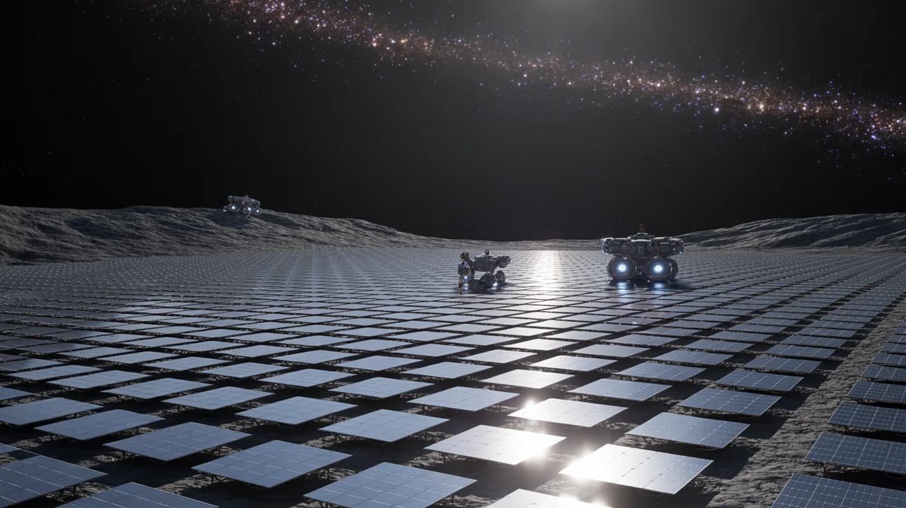 Solar-Farm im Asteroidengürtel