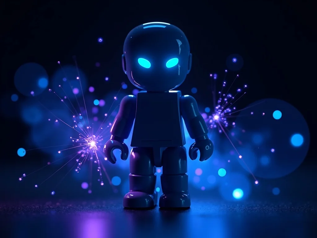 Cyber-Hacker Minifigur mit Hologrammen