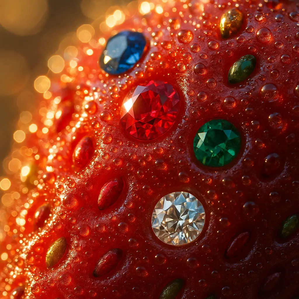 Erdbeere mit Edelstein-Samen