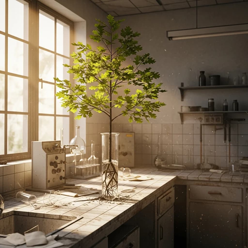 Natur erobert verlassenes Labor zurück