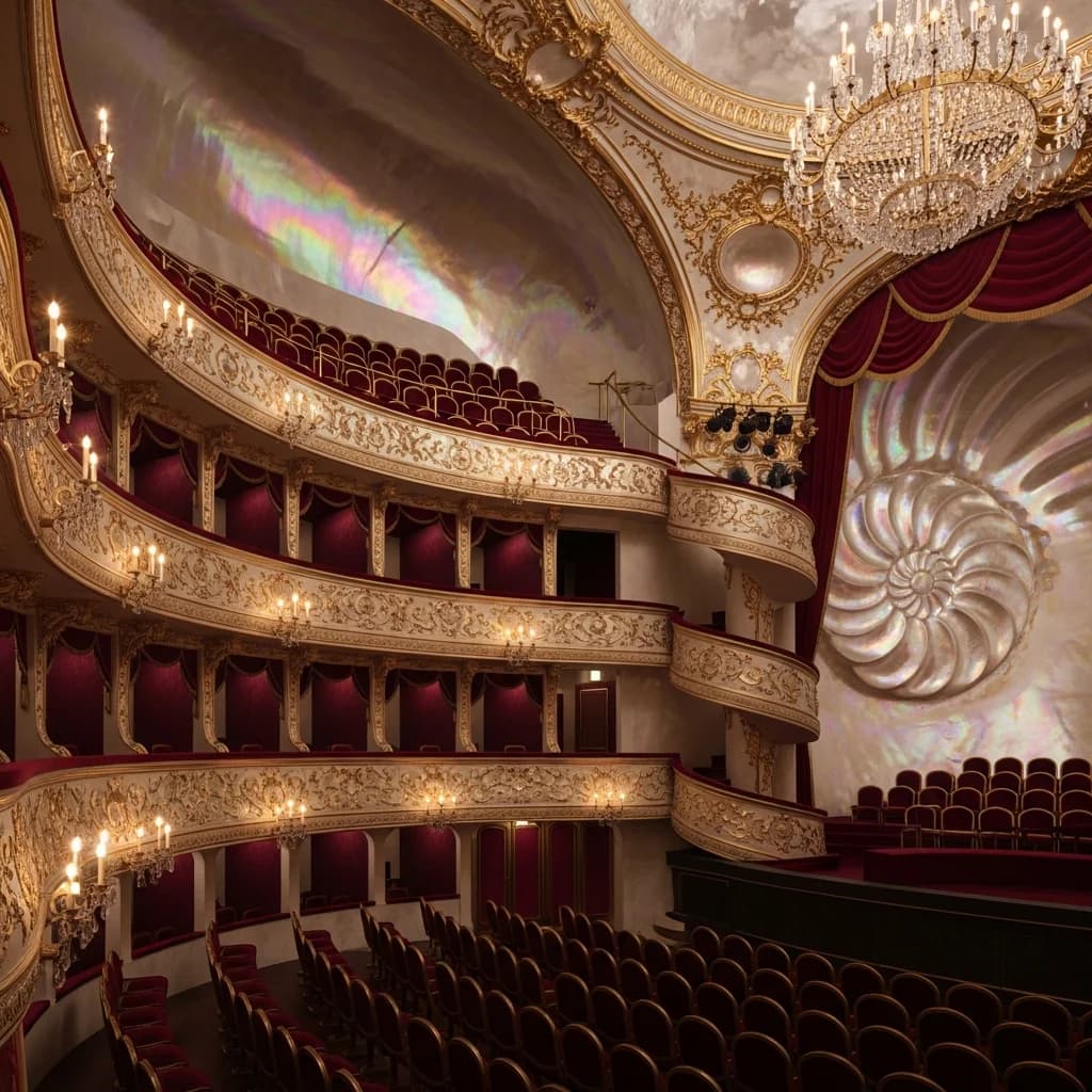 Perlmutt-Opernhaus in Muschel-Architektur