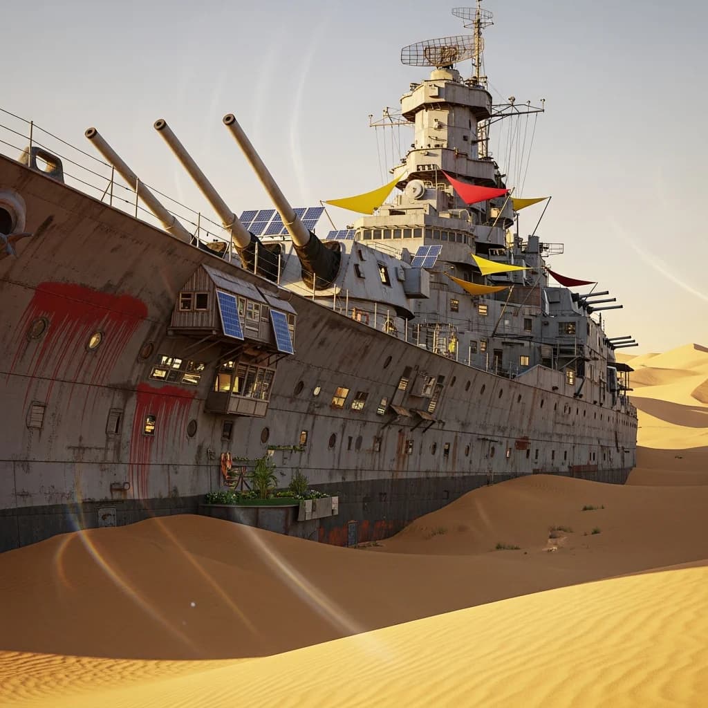 Wüsten-Schlachtschiff als Wohnhaus