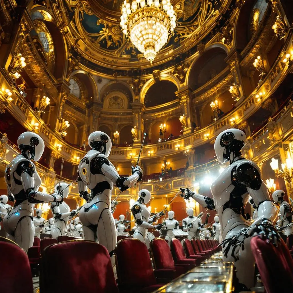 Androiden-Orchester in Goldener Opernhalle