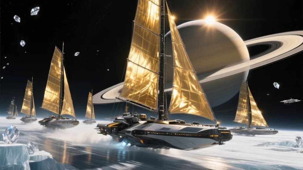 Sonnensegel-Regatta im Saturnring