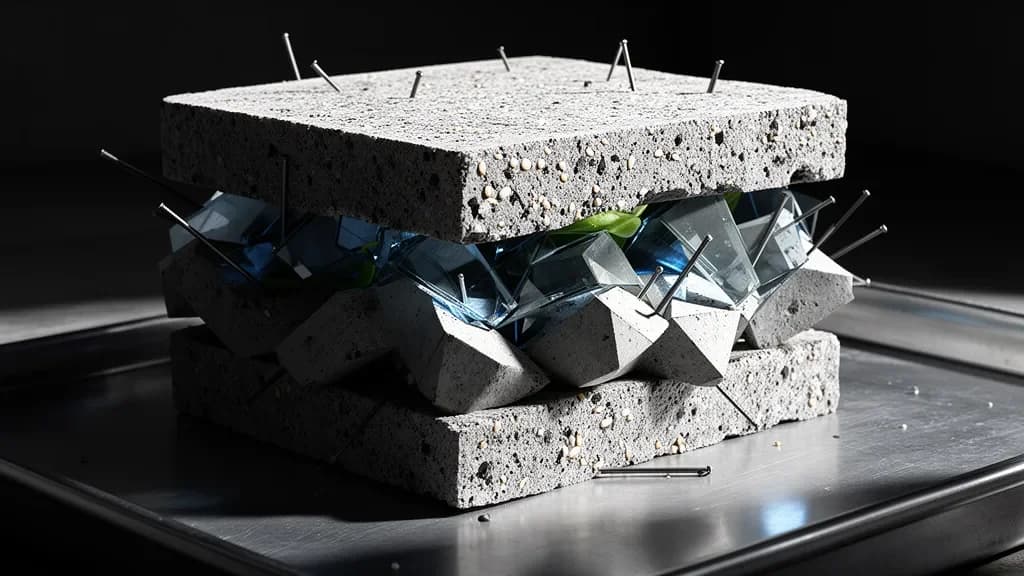 Brutalistisches Architektur-Sandwich