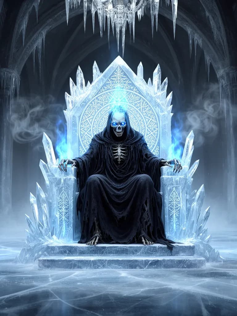 Lich auf eisigem Kristallthron