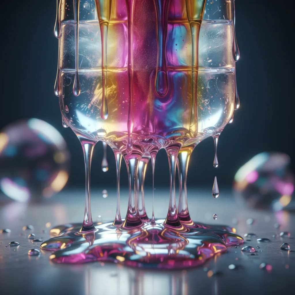 Irisierendes Glas-Eis am Stiel