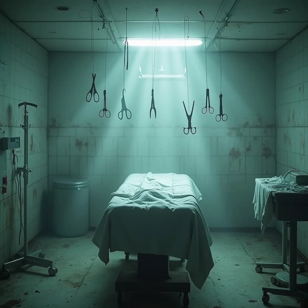 Geisterhafte Chirurgie im verlassenen Krankenhaus