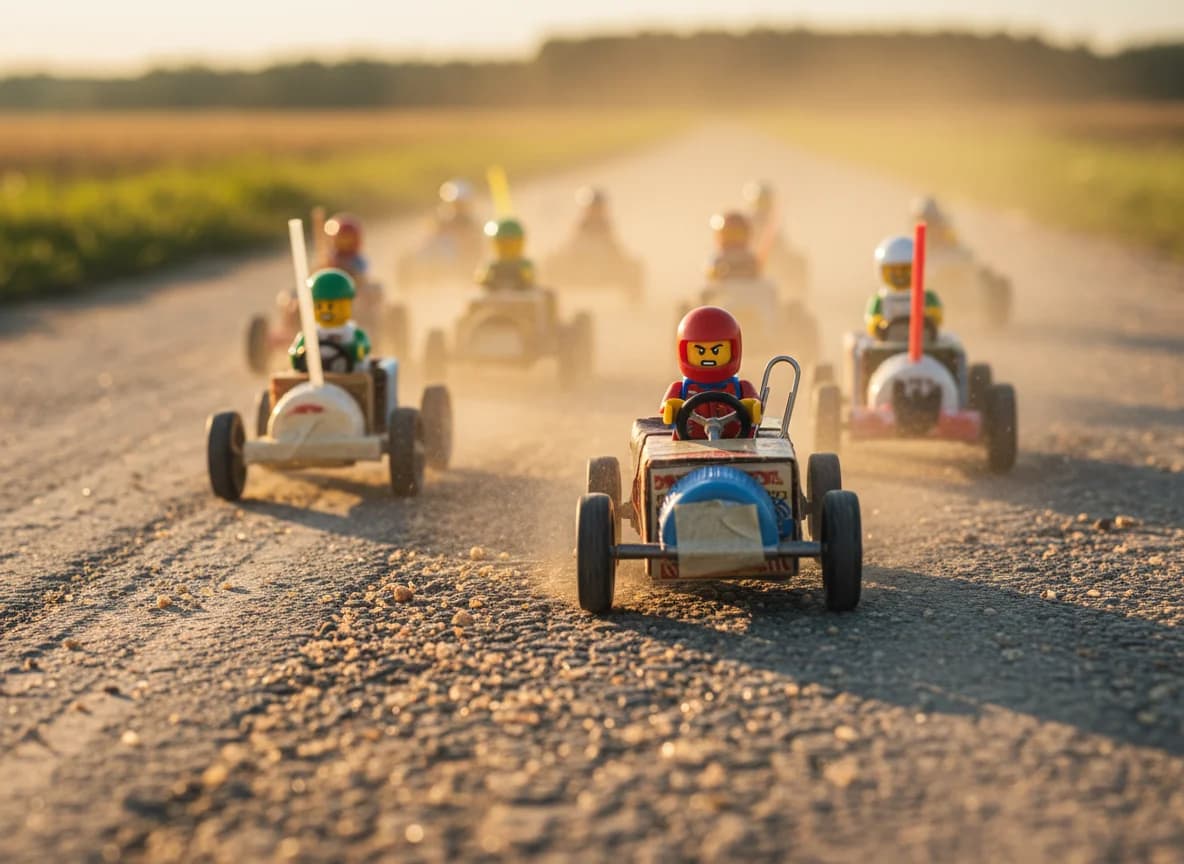 Seifenkistenrennen der Minifiguren