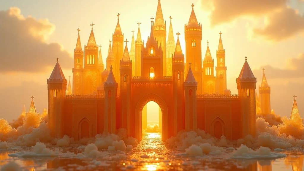 Karamell-Kristall Märchenschloss