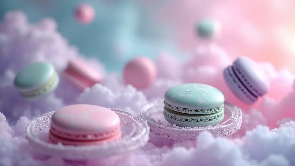 Planetare Macaron-Welten mit Ringen