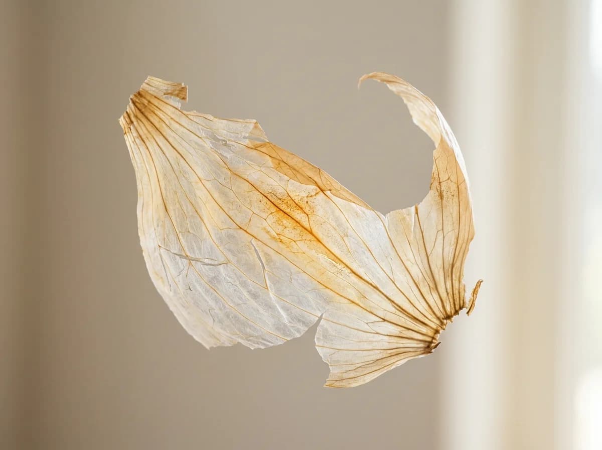 Antike Zwiebelschale als Seidenpapier