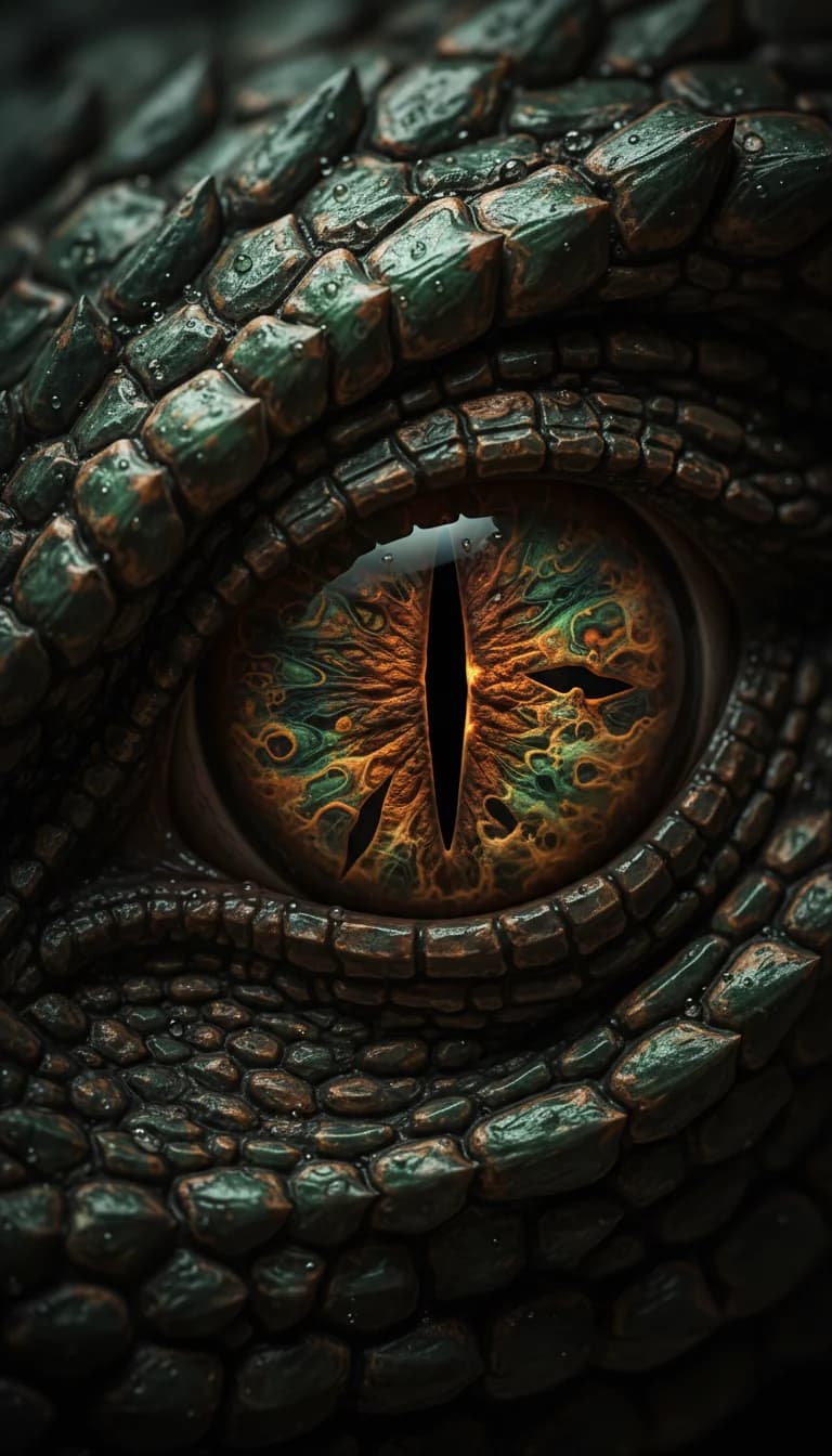 Basilisken-Auge in extremer Nahaufnahme