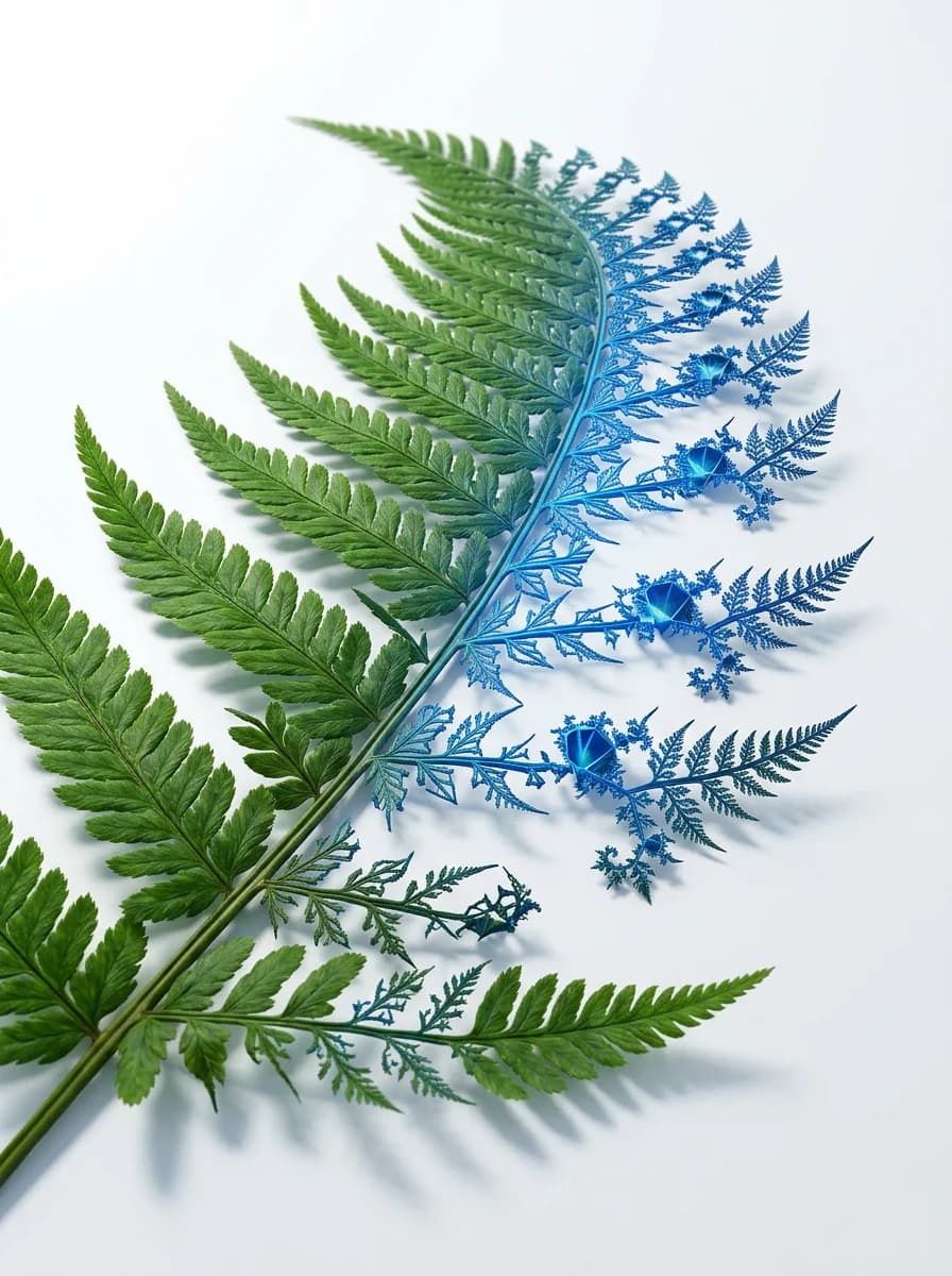 Fraktal-Farn in geometrischer Auflösung