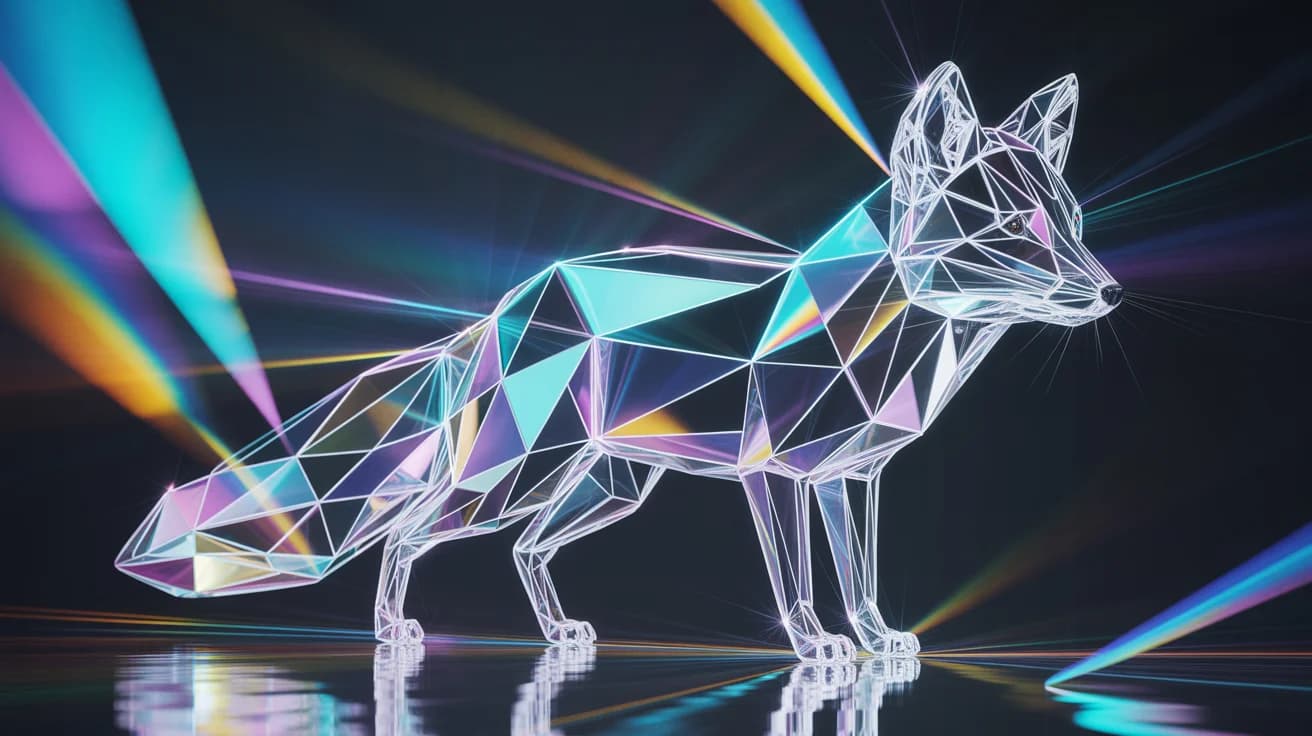 Prismatischer Fuchs aus Lichtgeometrie