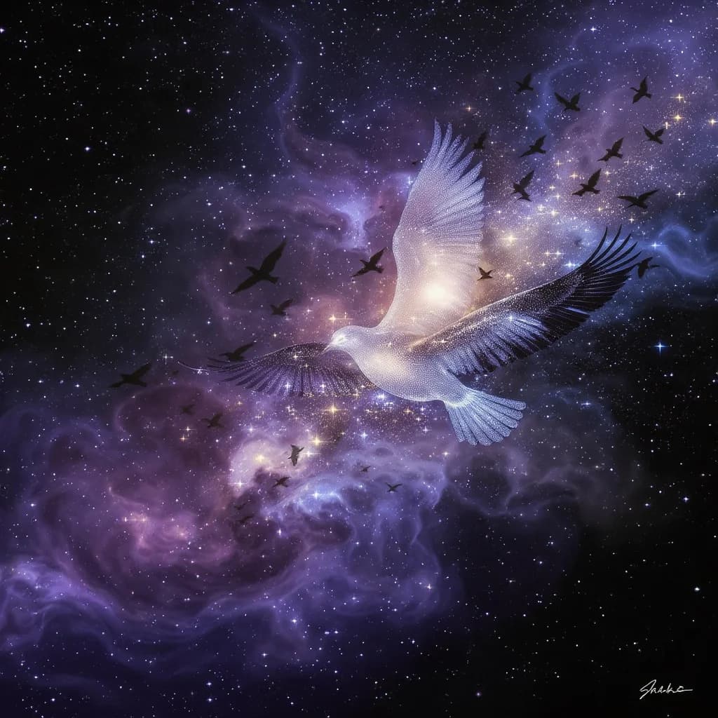 Vögel werden zu Sternen