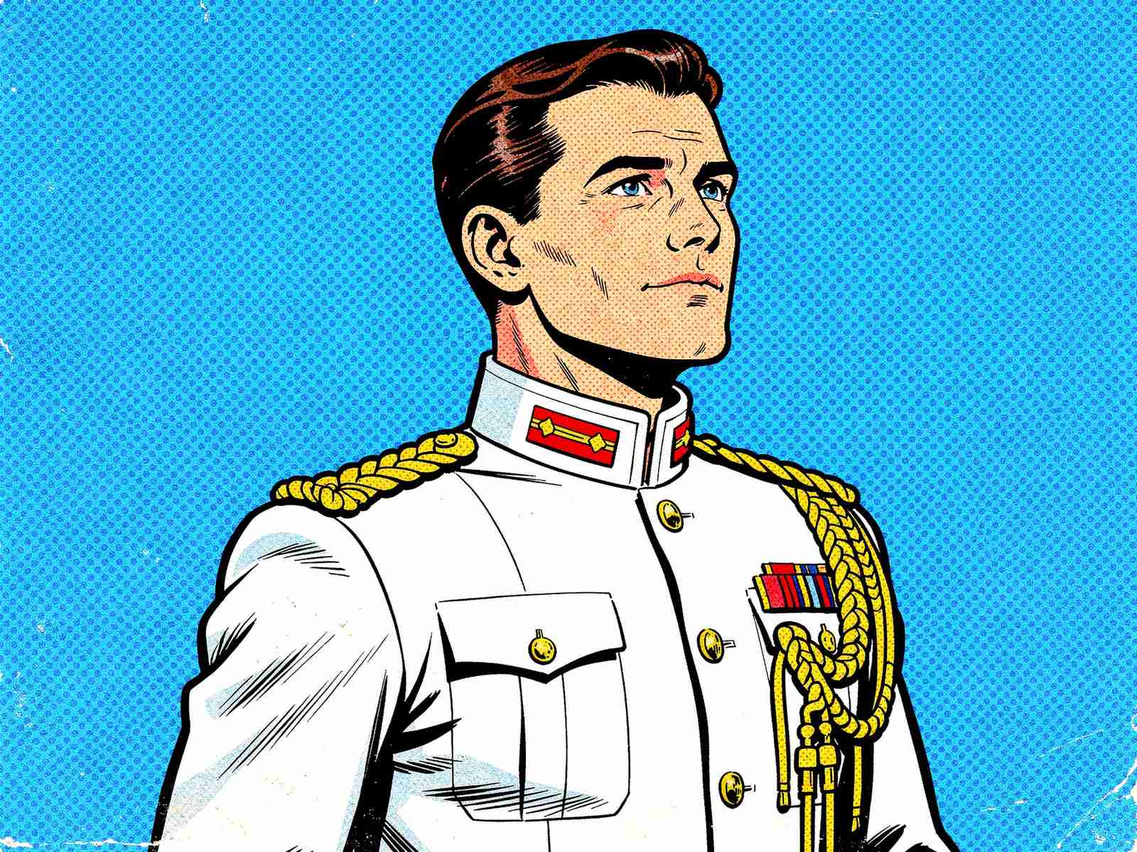 Pop-Art Marine Uniform Portrait