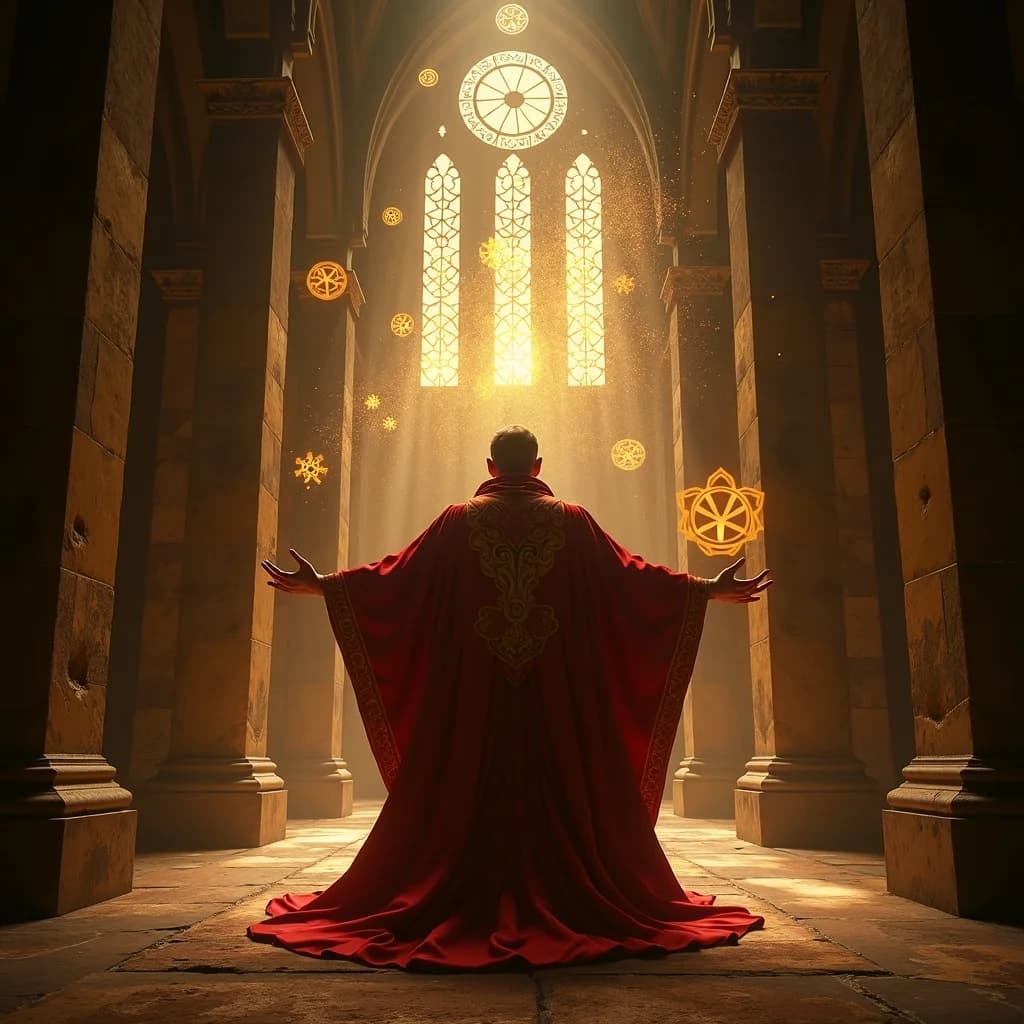 Mystischer Magier im Sanctum