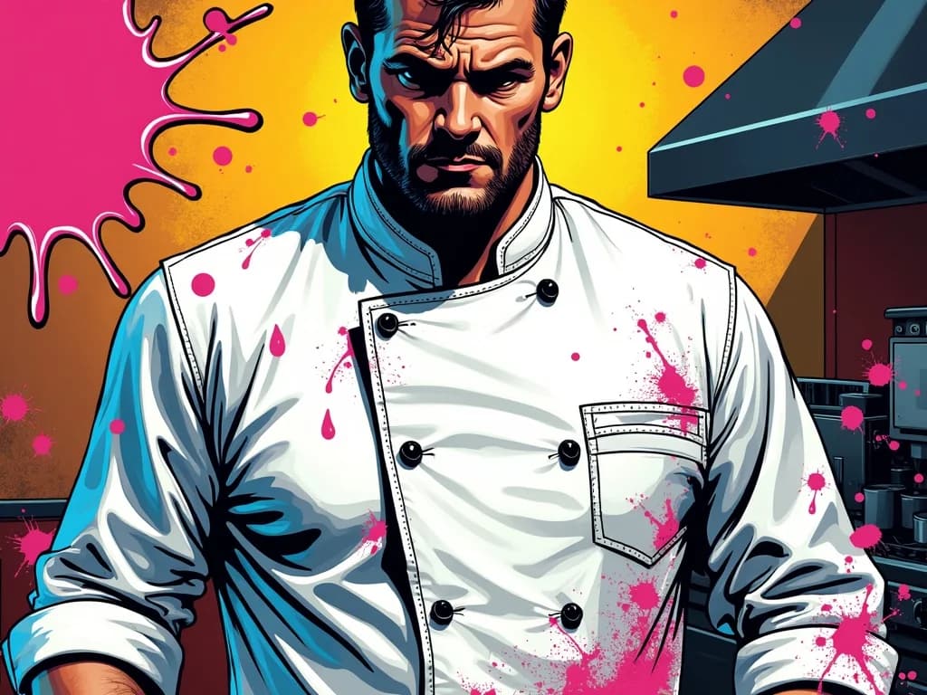 Chaotische Küchen-Pop-Art