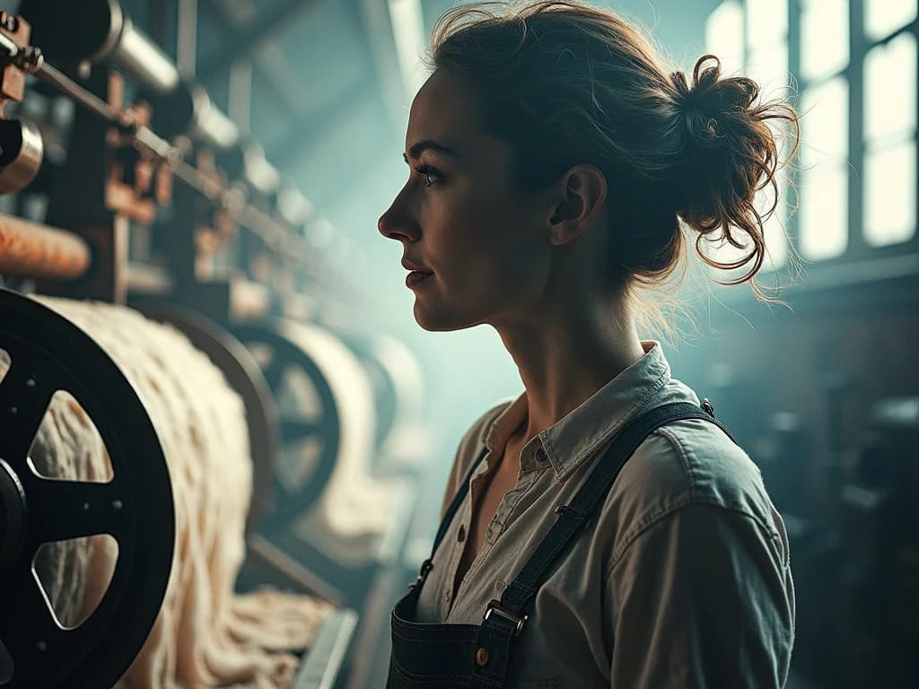 Industrielle Seele - Weberin im Maschinenherz