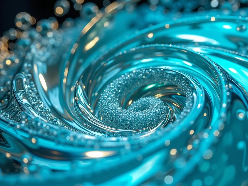 Prismatische Wasserwirbel in Makro