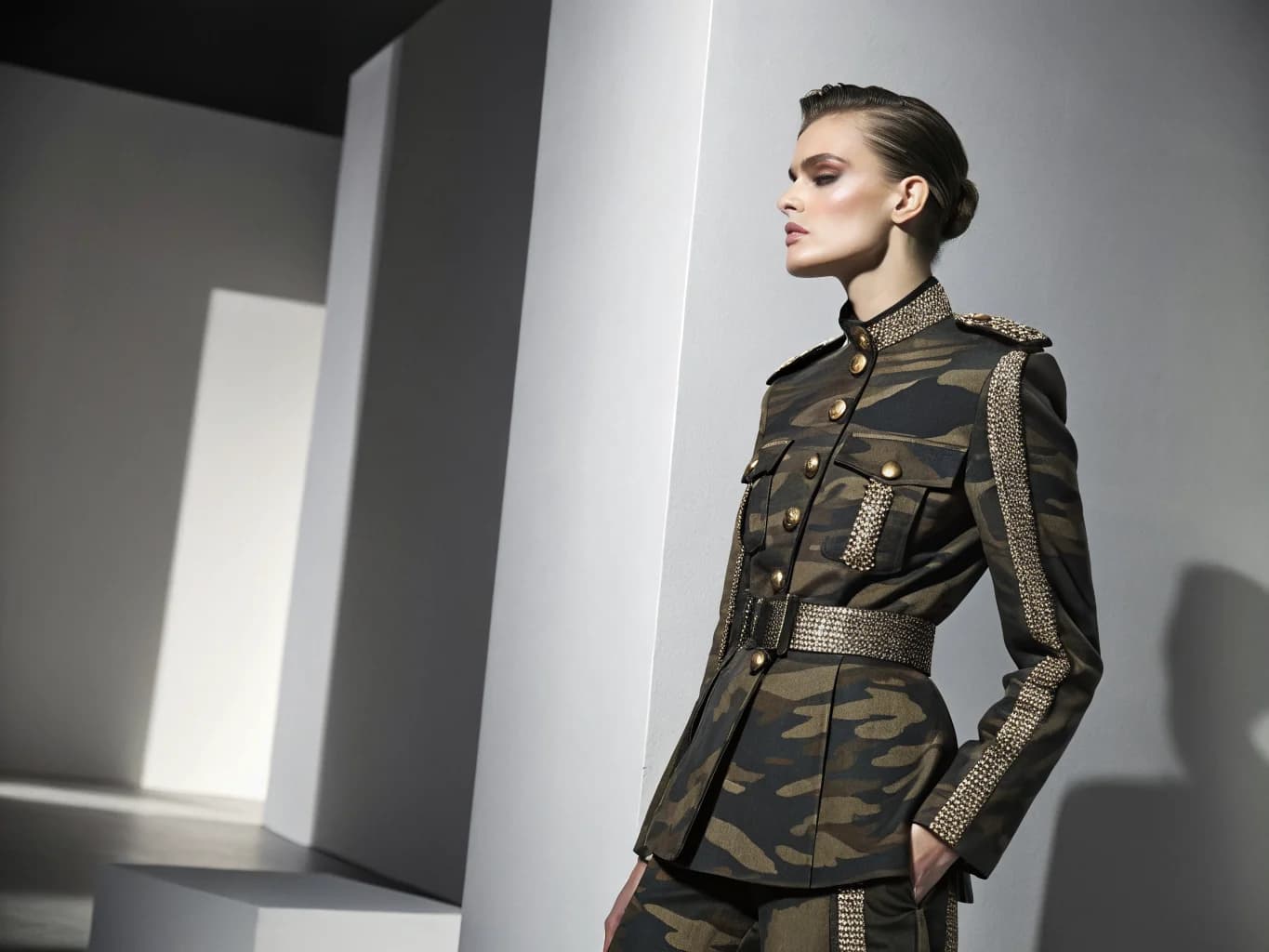 Haute Couture Camouflage Gala-Look