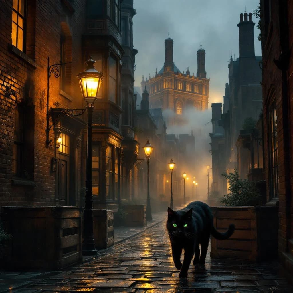 Katze im viktorianischen London