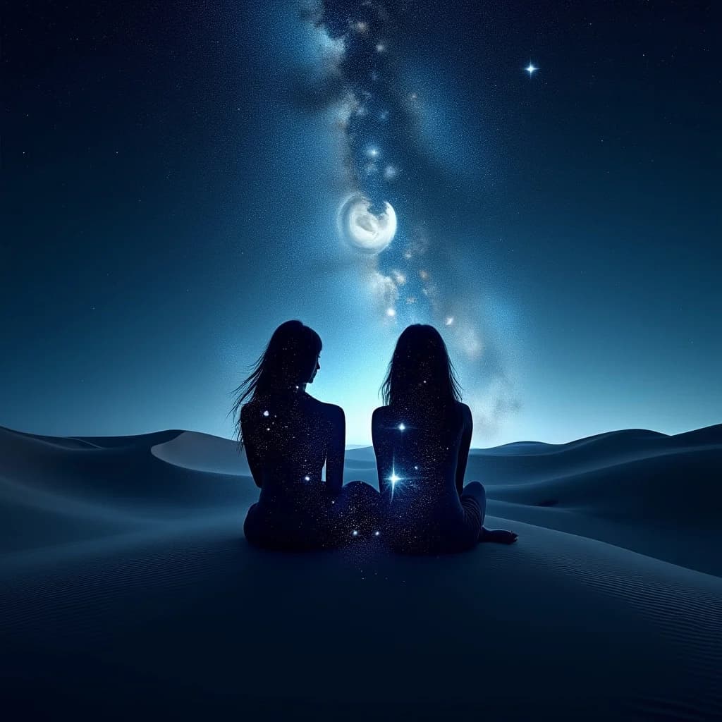 Sternennacht der Freundschaft in der Wüste