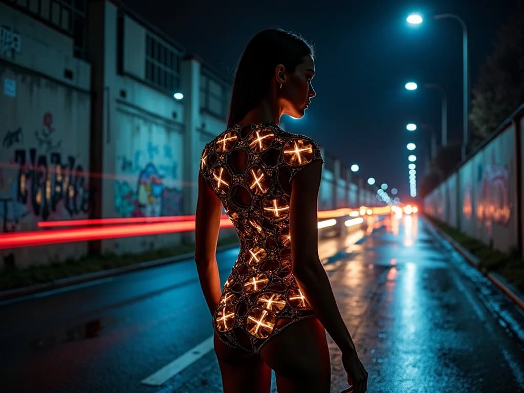 Recycled Light Sculpture Fashion Berlin