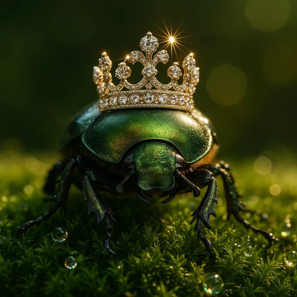 Königlicher Käfer mit Diamantenkrone