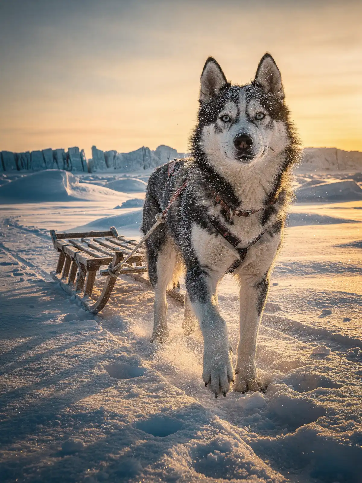 Husky im arktischen Abenteuer