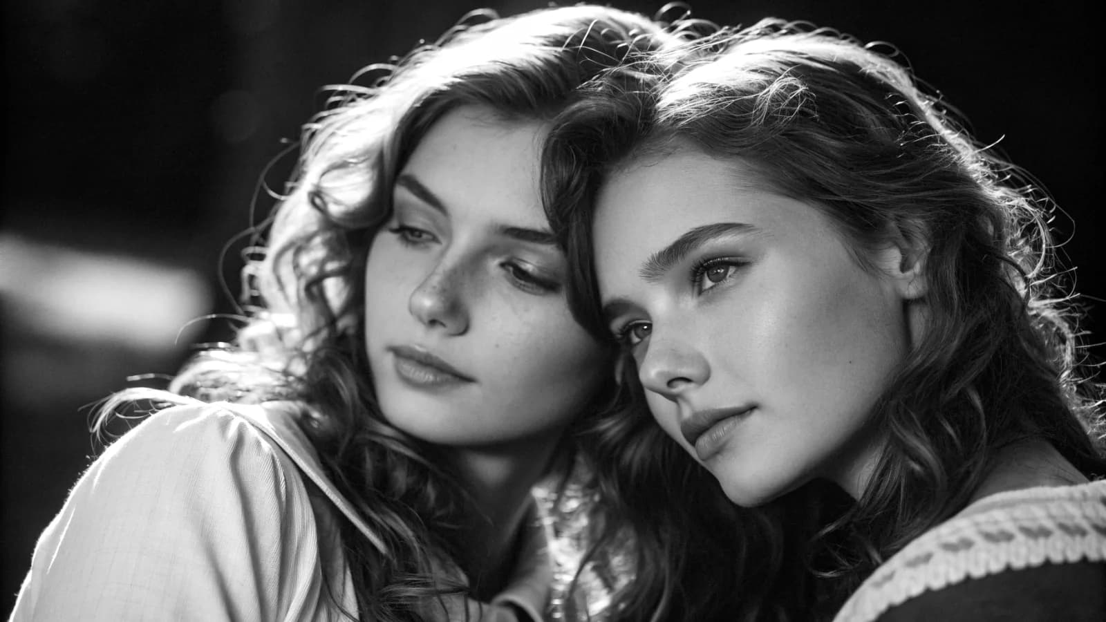 Zeitlose Freundschaft in Schwarz-Weiß