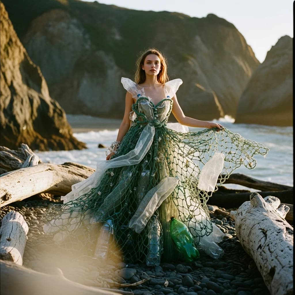 Nachhaltiges Modedesign am Meeresufer