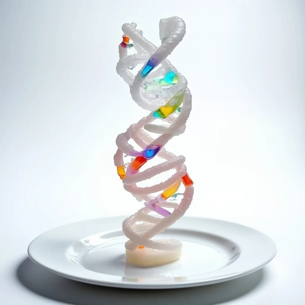 Molekulare DNA-Skulptur aus Zucker