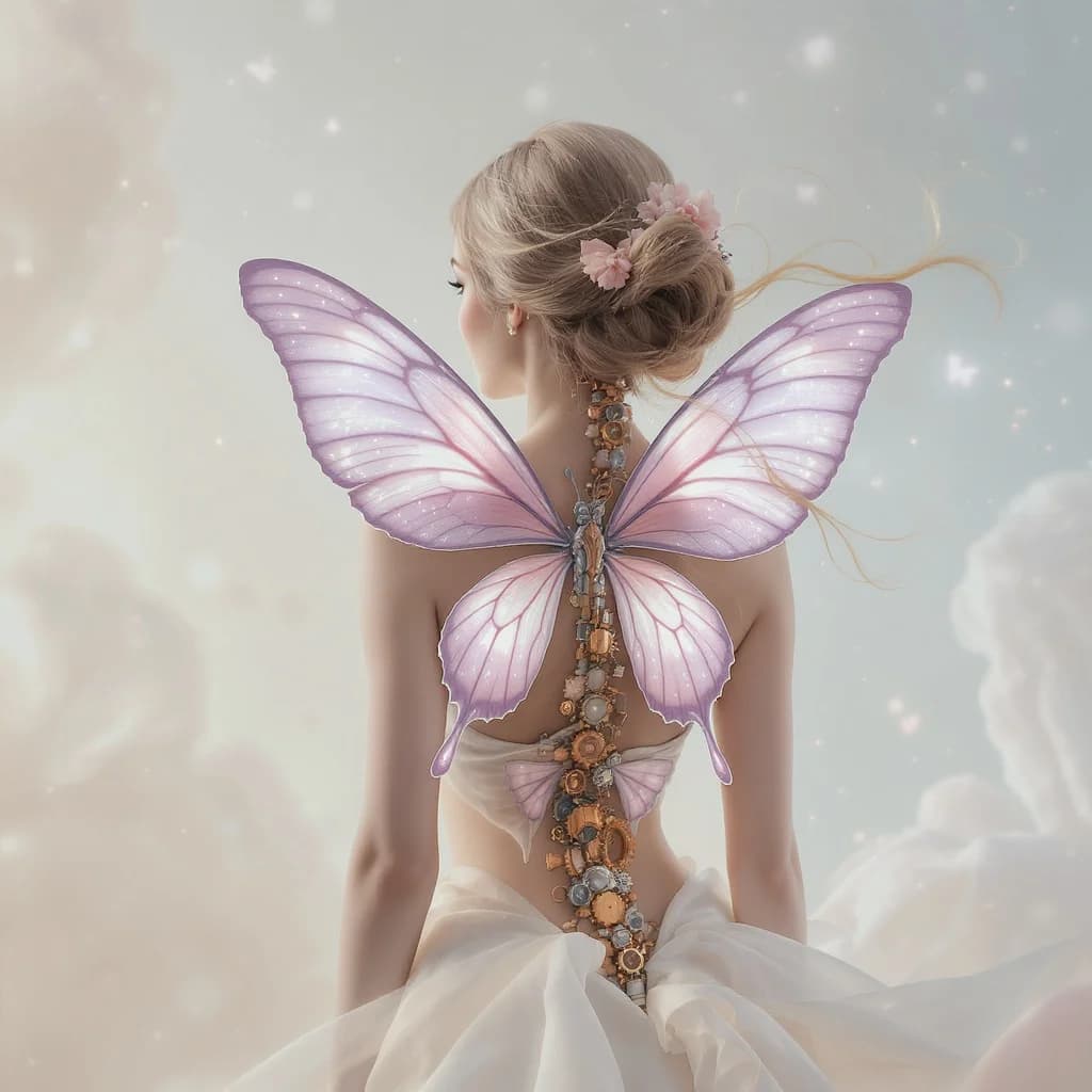 Mechanische Schmetterlinge aus dem Rücken